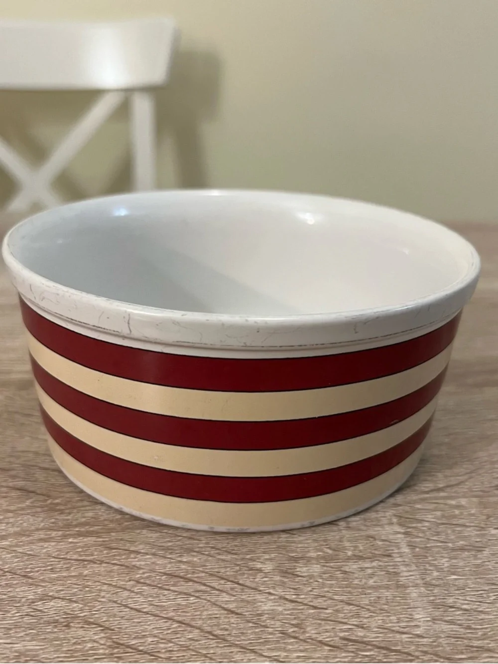Dog Ceramic Pet Bowl Puppy Food Water Striped Stripes Dish Catch All Tray Target